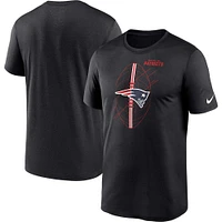 T-shirt Nike noir New England Patriots Legend Icon Performance pour homme