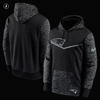 Men's Nike Black New England Patriots RFLCTV Chevron - Performance Pullover Hoodie