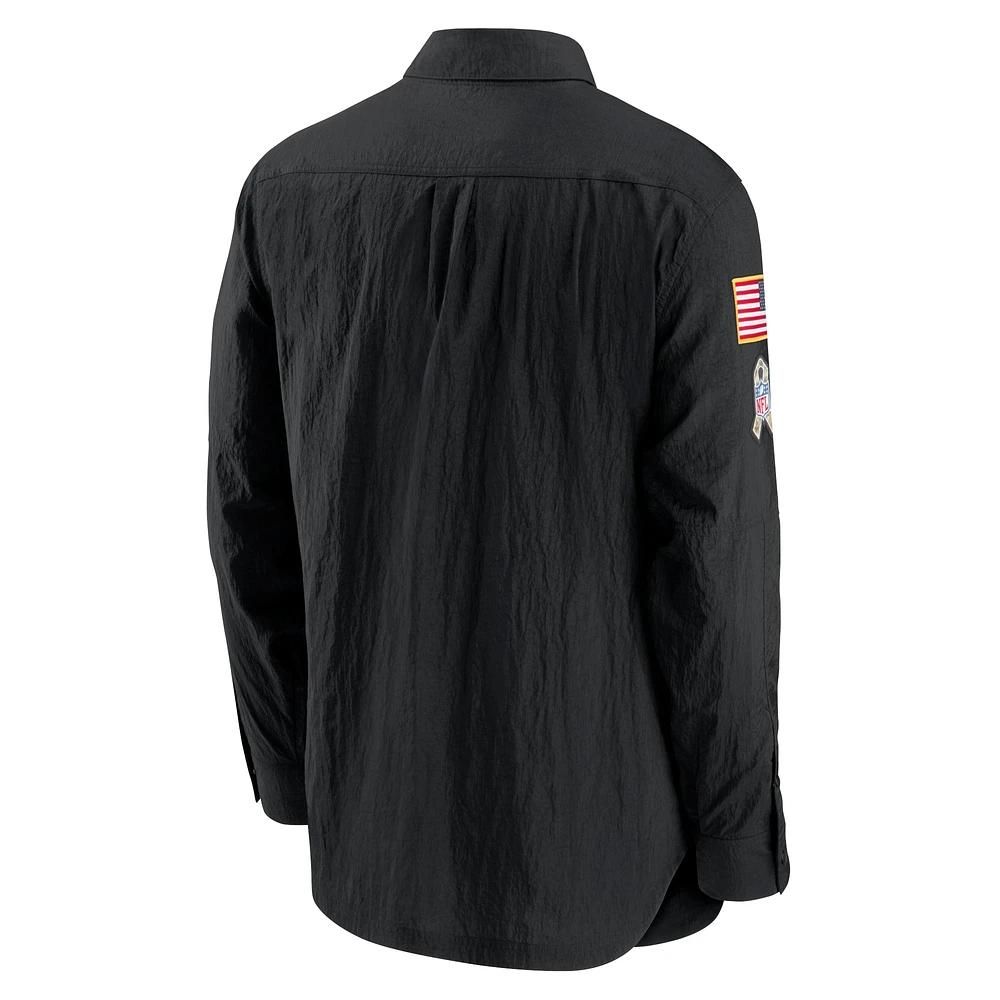 Veste Nike noire à fermeture éclair pour homme Salute To Service Sideline des New England Patriots