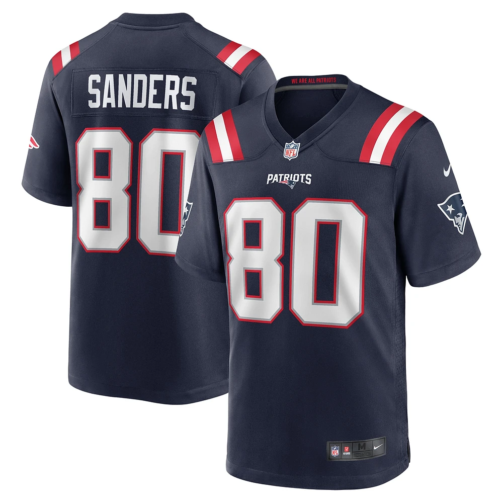 Men's Nike Braylon Sanders  Navy New England Patriots Game Jersey