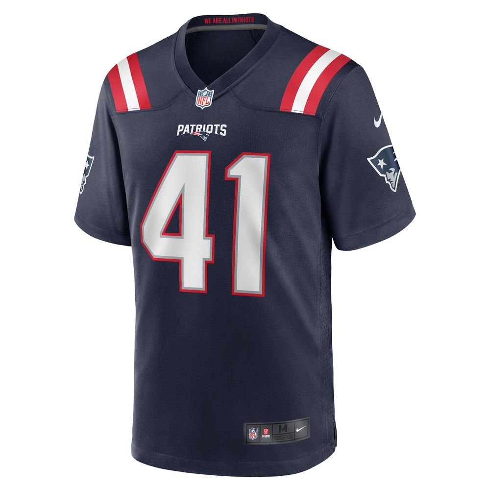 Men's Nike Brenden Schooler Navy New England Patriots Game Player Jersey
