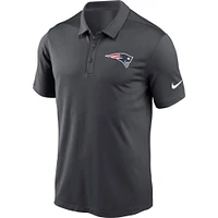 Men's Nike Charcoal New England Patriots Fan Gear Franchise Heat-Sealed Graphic Team Polo