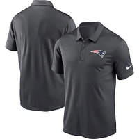 Men's Nike Charcoal New England Patriots Fan Gear Franchise Heat-Sealed Graphic Team Polo