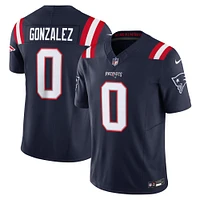 Men's Nike Christian Gonzalez Navy New England Patriots Vapor F.U.S.E. Limited Jersey