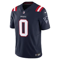 Men's Nike Christian Gonzalez Navy New England Patriots Vapor F.U.S.E. Limited Jersey