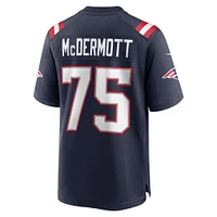 Maillot de joueur à domicile des New England Patriots Nike Conor McDermott pour homme, bleu marine