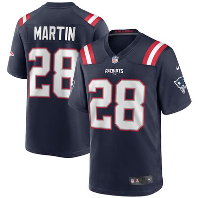 Men's Nike Curtis Martin Navy New England Patriots Game Retired Player Jersey