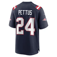 Men's Nike Dell Pettus  Navy New England Patriots Game Jersey