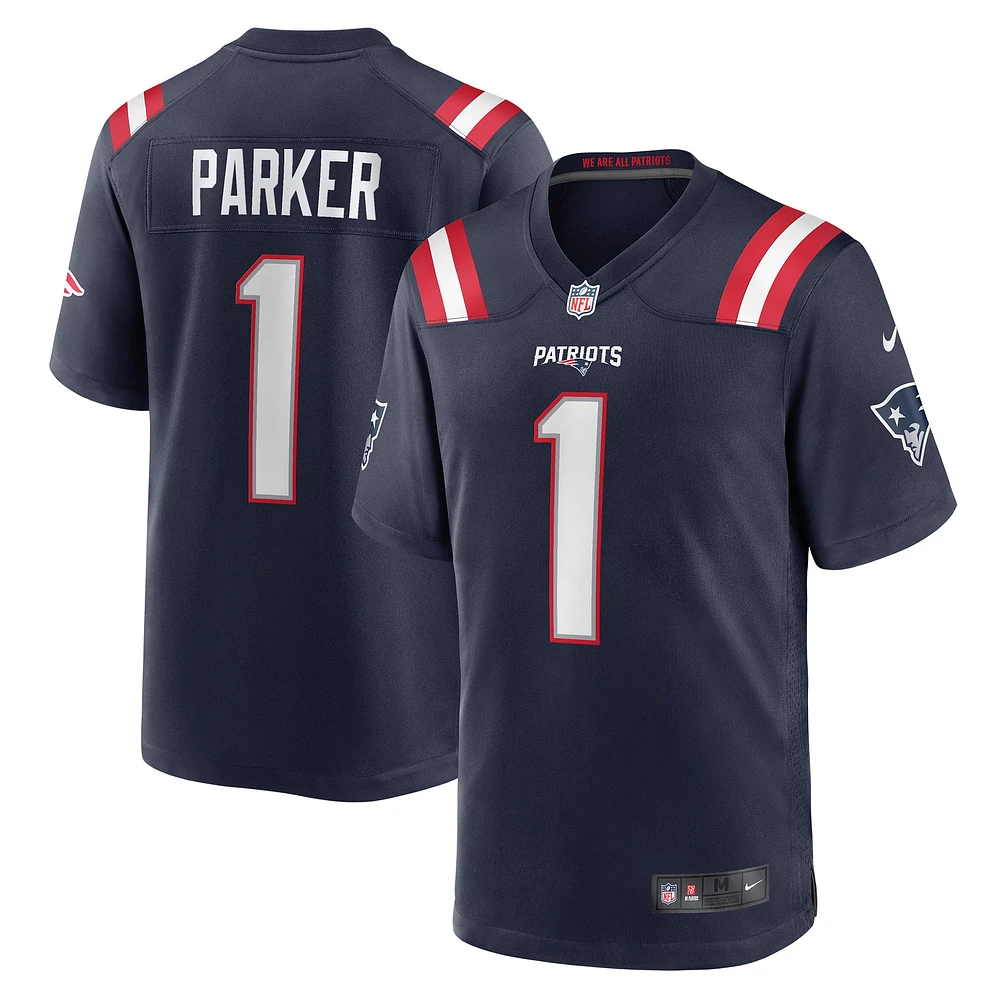 Maillot de match Nike DeVante Parker pour hommes, bleu marine, New England Patriots