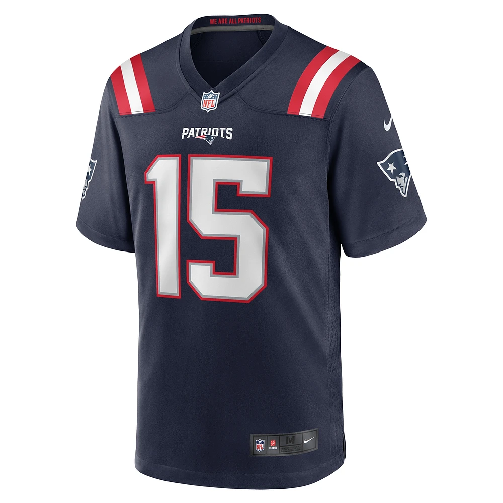 Maillot de joueur des New England Patriots Nike Ezekiel Elliott pour homme, bleu marine