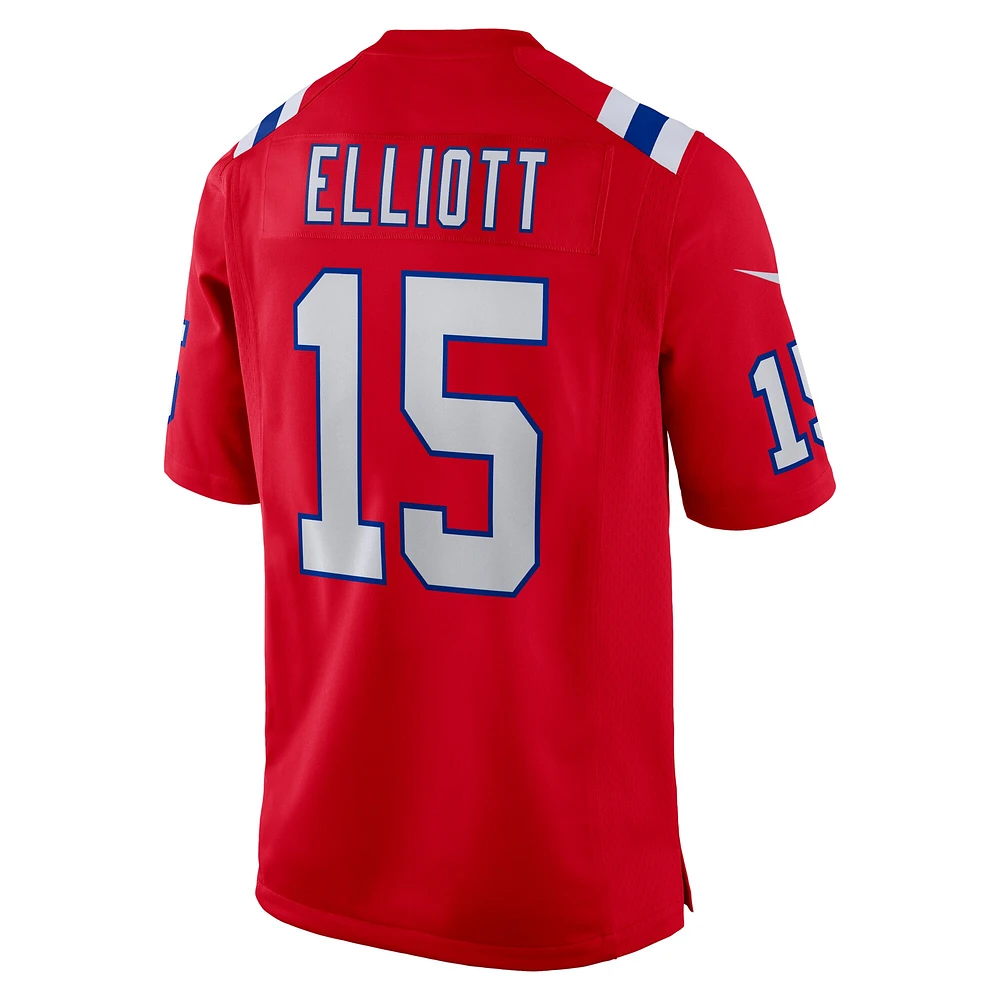 Maillot Nike Ezekiel Elliott rouge pour homme des New England Patriots