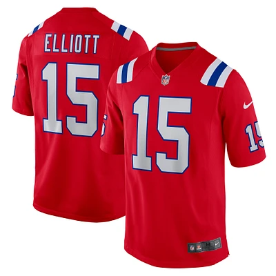 Maillot Nike Ezekiel Elliott rouge pour homme des New England Patriots