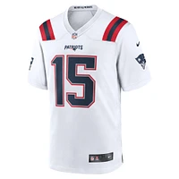 Maillot Nike Ezekiel Elliott pour homme, blanc, joueur de match des New England Patriots