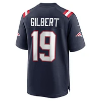 Maillot de joueur à domicile des New England Patriots Nike Garrett Gilbert pour homme, bleu marine