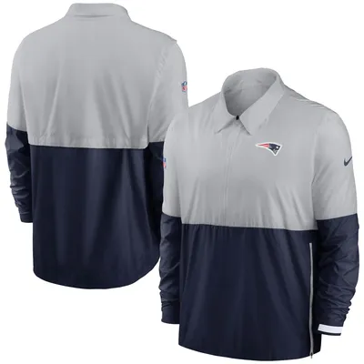 Houston Texans Nike Sideline Coaches Half-Zip Short Sleeve Jacket -  White/Navy