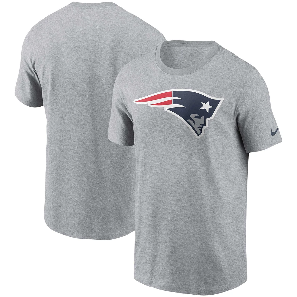 T-shirt essentiel avec logo New England Patriots Nike gris pour homme