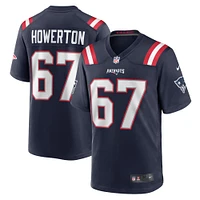 Maillot de joueur à domicile des New England Patriots Nike Hayden Howerton pour homme, bleu marine