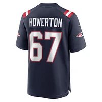 Maillot de joueur à domicile des New England Patriots Nike Hayden Howerton pour homme, bleu marine