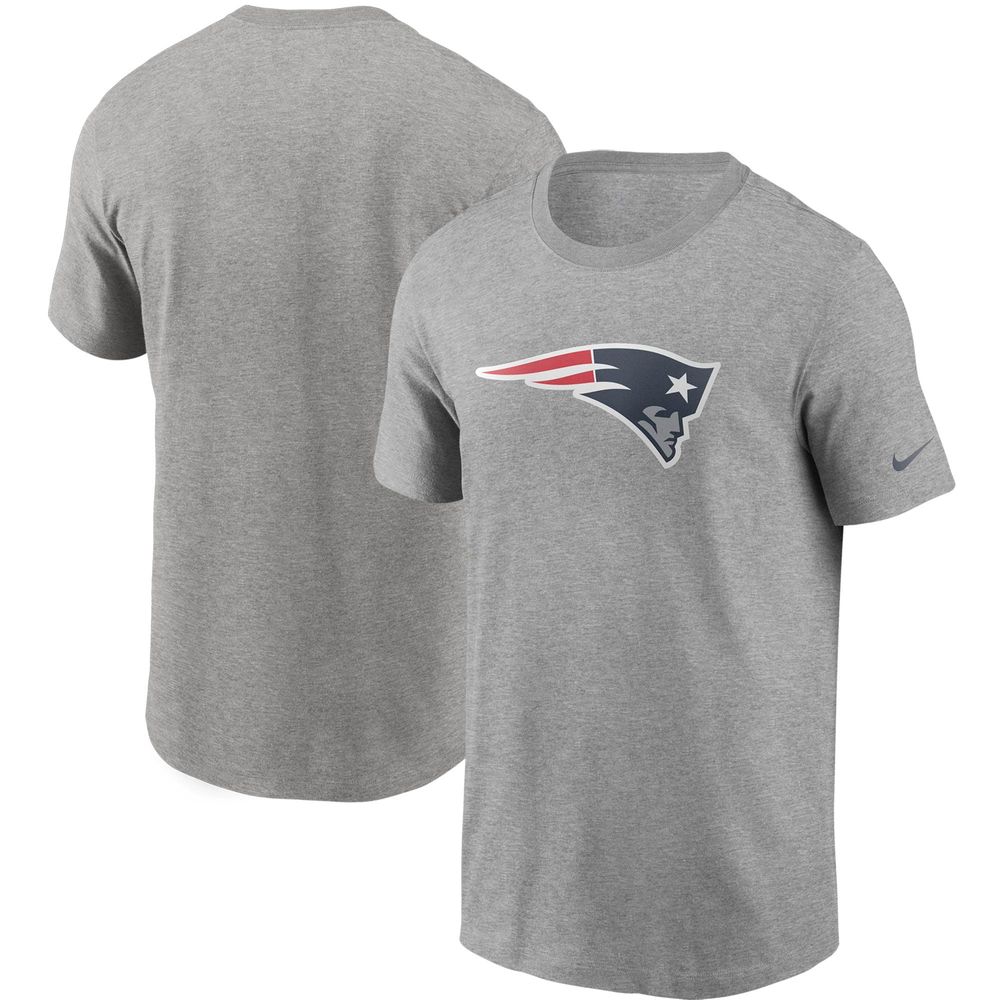 Men's Nike Heathered Gray New England Patriots Primary Logo T-Shirt