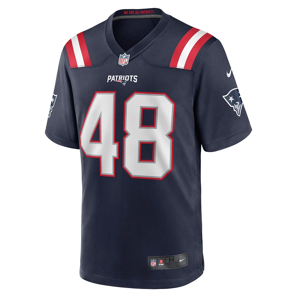 Maillot Nike Jahlani Tavai pour homme, bleu marine, joueur de match des New England Patriots