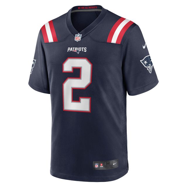 Maillot de joueur jeu Nike Jalen Mills pour hommes, bleu marine, New England Patriots