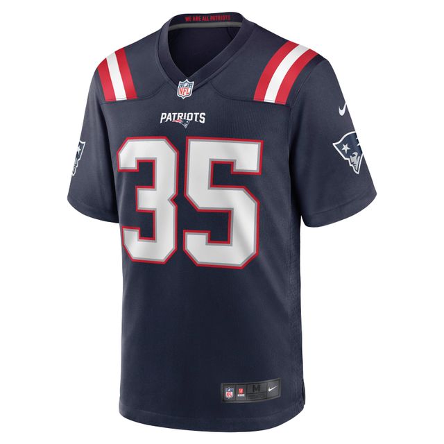 Maillot de joueur retraité Nike Jim Nance pour hommes, bleu marine, New England Patriots