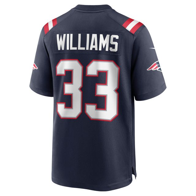 Maillot de match Nike Joejuan Williams pour hommes, bleu marine, New England Patriots