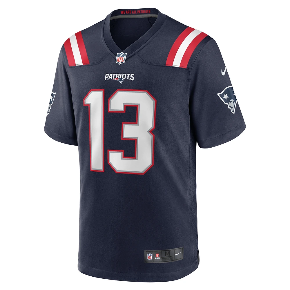 Maillot de match Nike Joey Slye bleu marine des New England Patriots pour homme