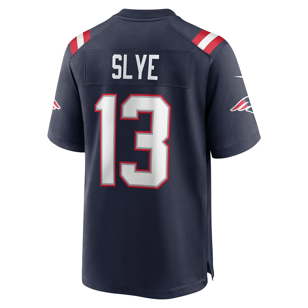 Maillot de match Nike Joey Slye bleu marine des New England Patriots pour homme