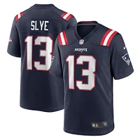 Maillot de match Nike Joey Slye bleu marine des New England Patriots pour homme