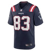 Men's Nike John Jiles  Navy New England Patriots Team Game Jersey