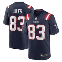 Men's Nike John Jiles  Navy New England Patriots Team Game Jersey