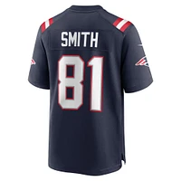 Maillot de match Nike Jonnu Smith pour hommes, bleu marine, New England Patriots