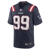 Maillot de match Nike Keion pour homme, blanc et bleu marine, New England Patriots