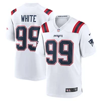 Maillot de match l'équipe Nike Keion pour hommes, blanc et blanc, des New England Patriots