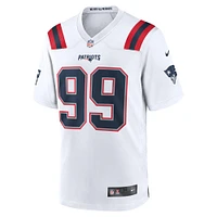 Maillot de match l'équipe Nike Keion pour hommes, blanc et blanc, des New England Patriots