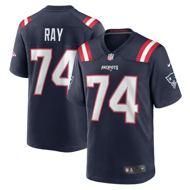 Maillot de joueur jeu Nike LaBryan Ray pour hommes, bleu marine, New England Patriots