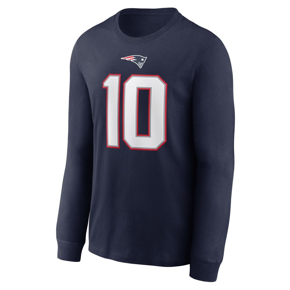 Nike Men's Nike Mac Jones Navy New England Patriots Player Name & Number  Long Sleeve T-Shirt