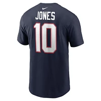 T-shirt avec nom et numéro de joueur Nike Mac Jones bleu marine des New England Patriots pour hommes