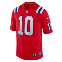 Men's Nike Mac Jones Red New England Patriots Game Jersey