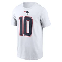 Men's Nike Mac Jones White New England Patriots Player Name & Number T-Shirt