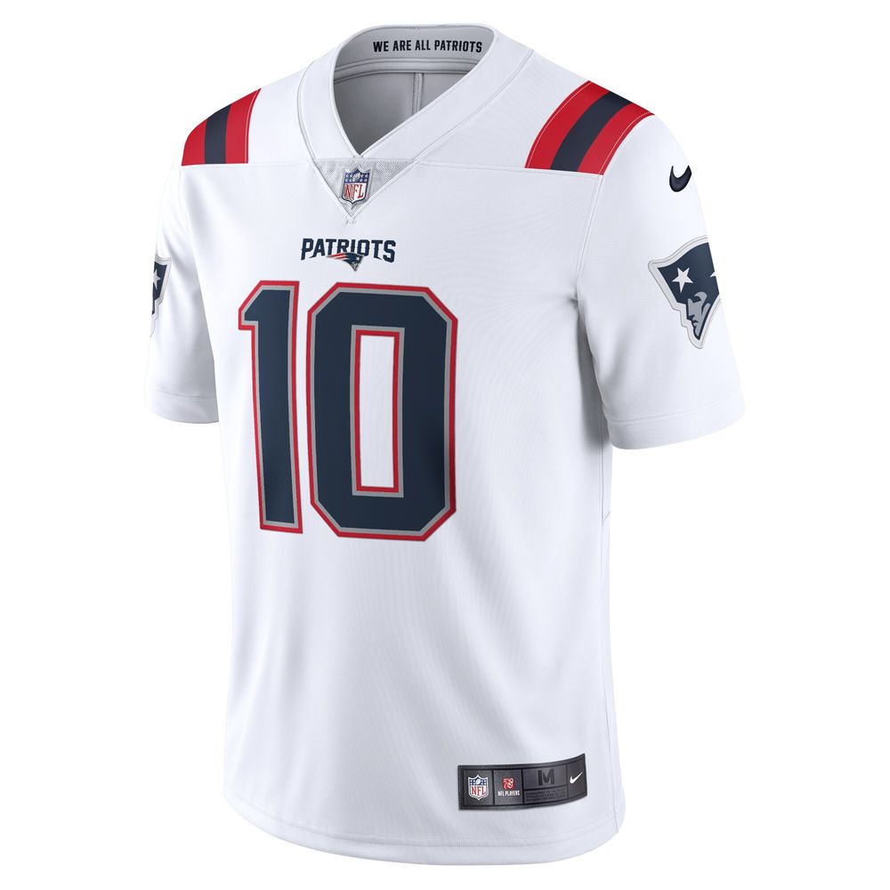 Men's Nike Mac Jones White New England Patriots Vapor Limited Jersey