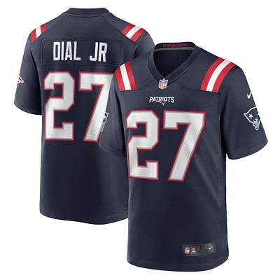 Maillot de match Nike Marcellas Dial Jr. pour homme, bleu marine, New England Patriots