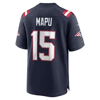 Maillot de match Nike Marte Mapu bleu marine pour homme des New England Patriots