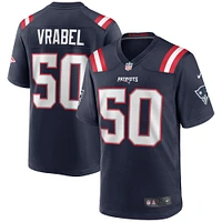 Maillot de joueur retraité Nike Mike Vrabel bleu marine des New England Patriots pour homme