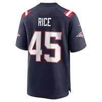 Men's Nike Monty Rice  Navy New England Patriots Game Jersey