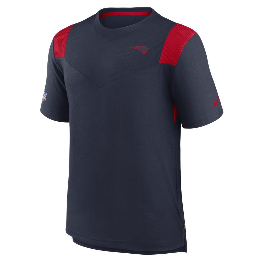 Men's Nike Navy/Red New England Patriots Player Sideline Performance T-Shirt