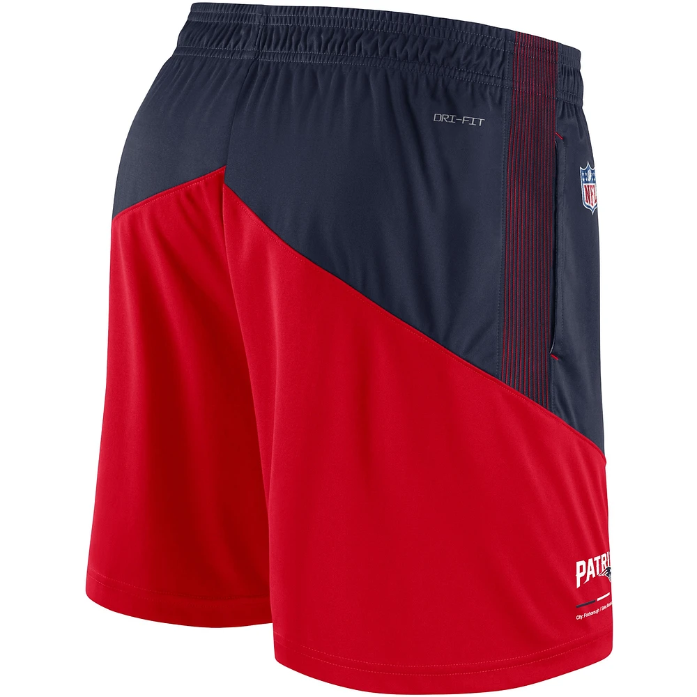 Men's Nike Navy/Red New England Patriots Primary Lockup Performance - Shorts