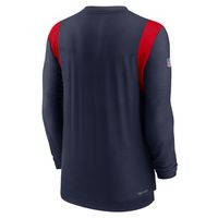 Men's Nike Navy/Red New England Patriots Sideline Performance Long Sleeve T-Shirt