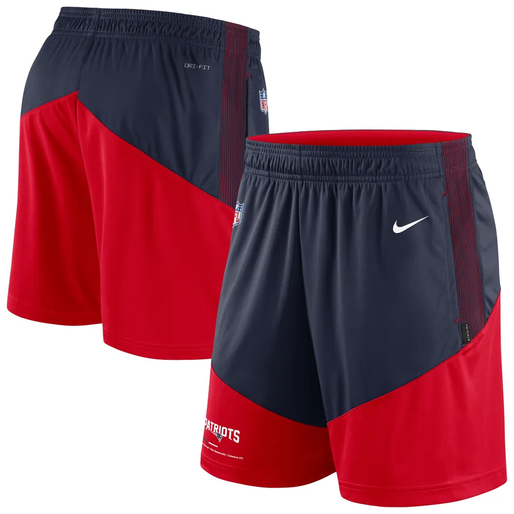 Men's Nike Navy/Red New England Patriots Sideline Primary Lockup Performance Shorts